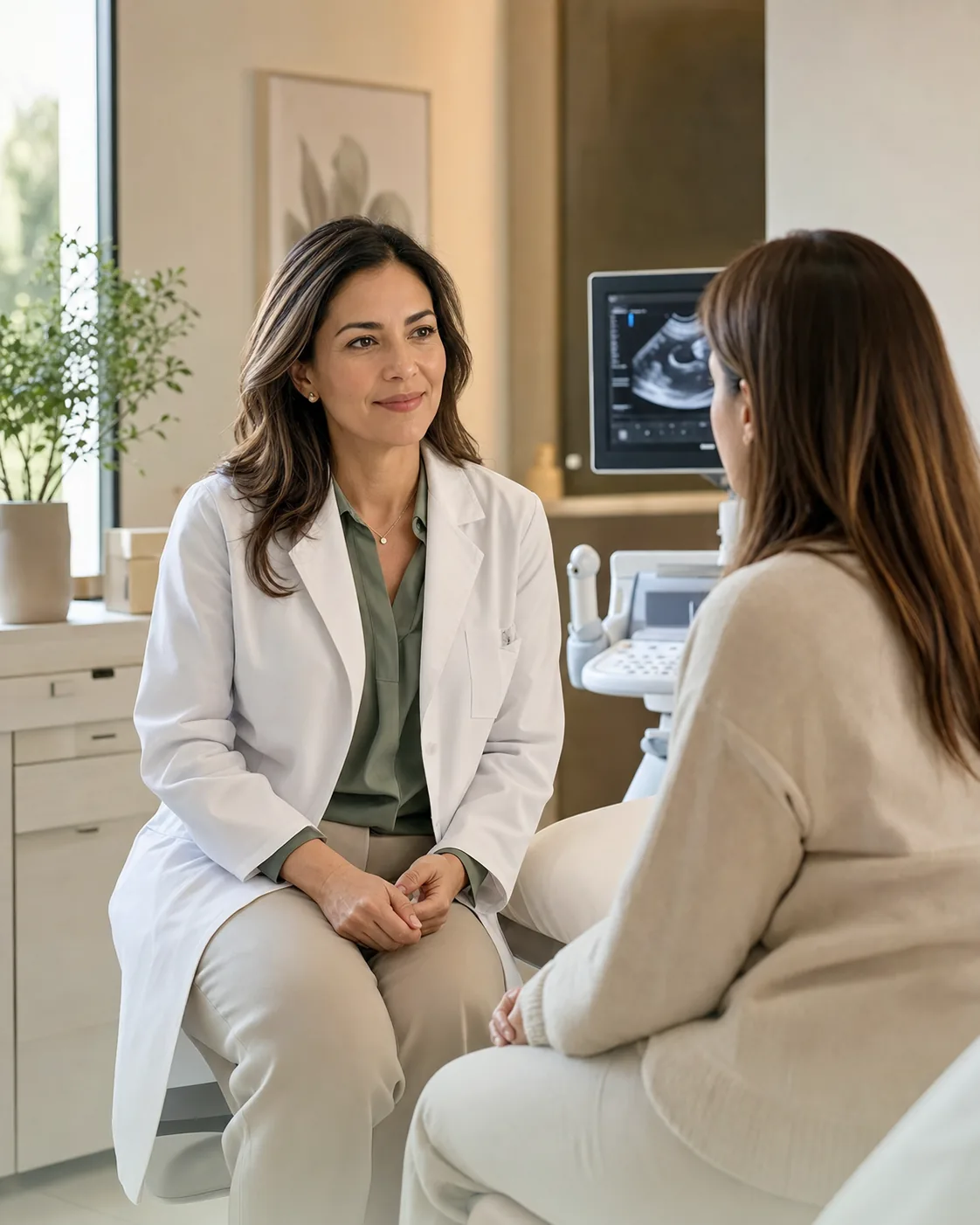 Médica en consulta privada